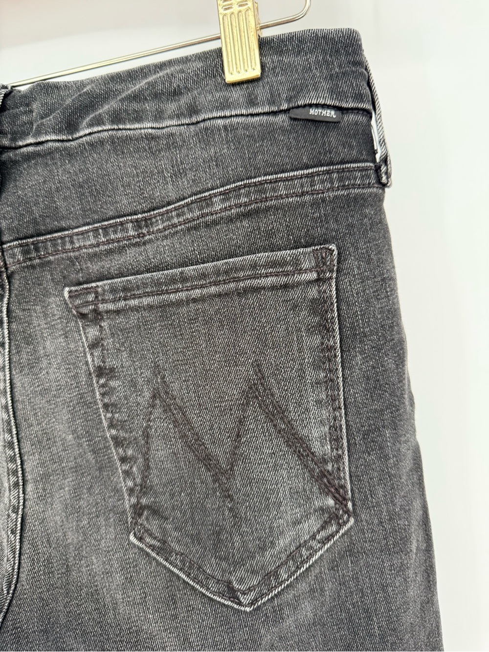 MOTHER The Looker Night Hawk Black High Waist Skinny Jeans 28 Dark Wash Stretch - Picture 9 of 16